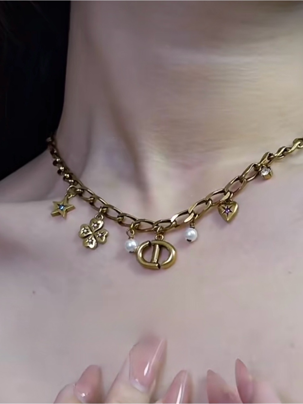 Dior lucky charm necklace